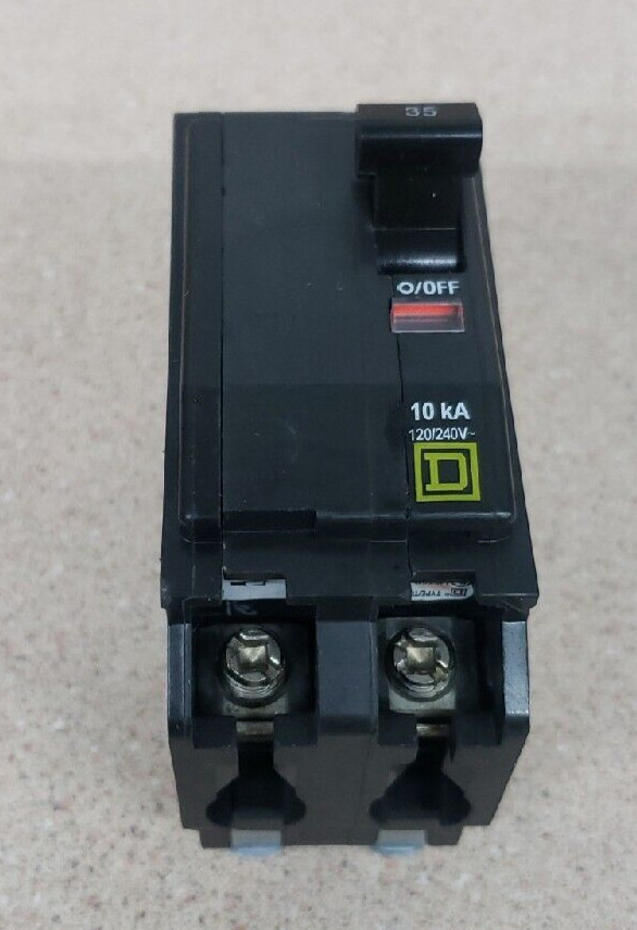 1- Square D QO235 Circuit Breaker 2 Pole 35 Amp 240V 10kAIC W#