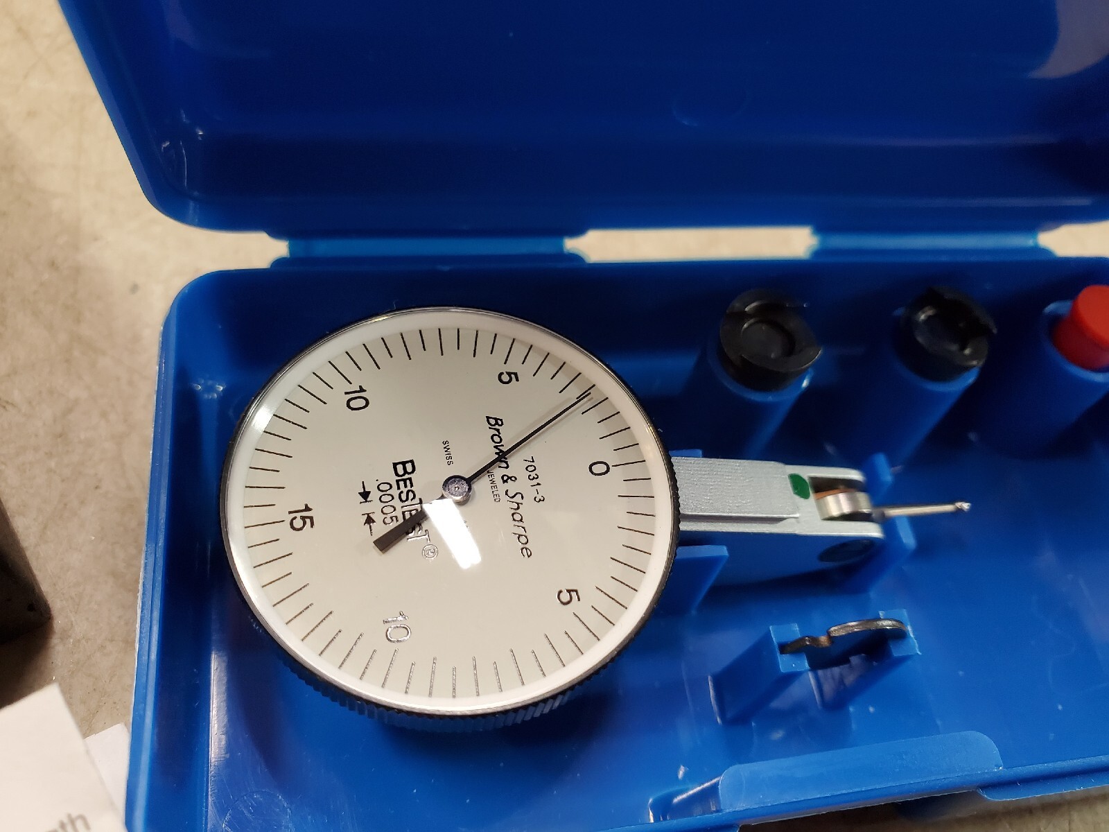 Brown & Sharpe BesTest Dial Test Indicator, Set 599-7031-6, 0.030 Range, 0.0005