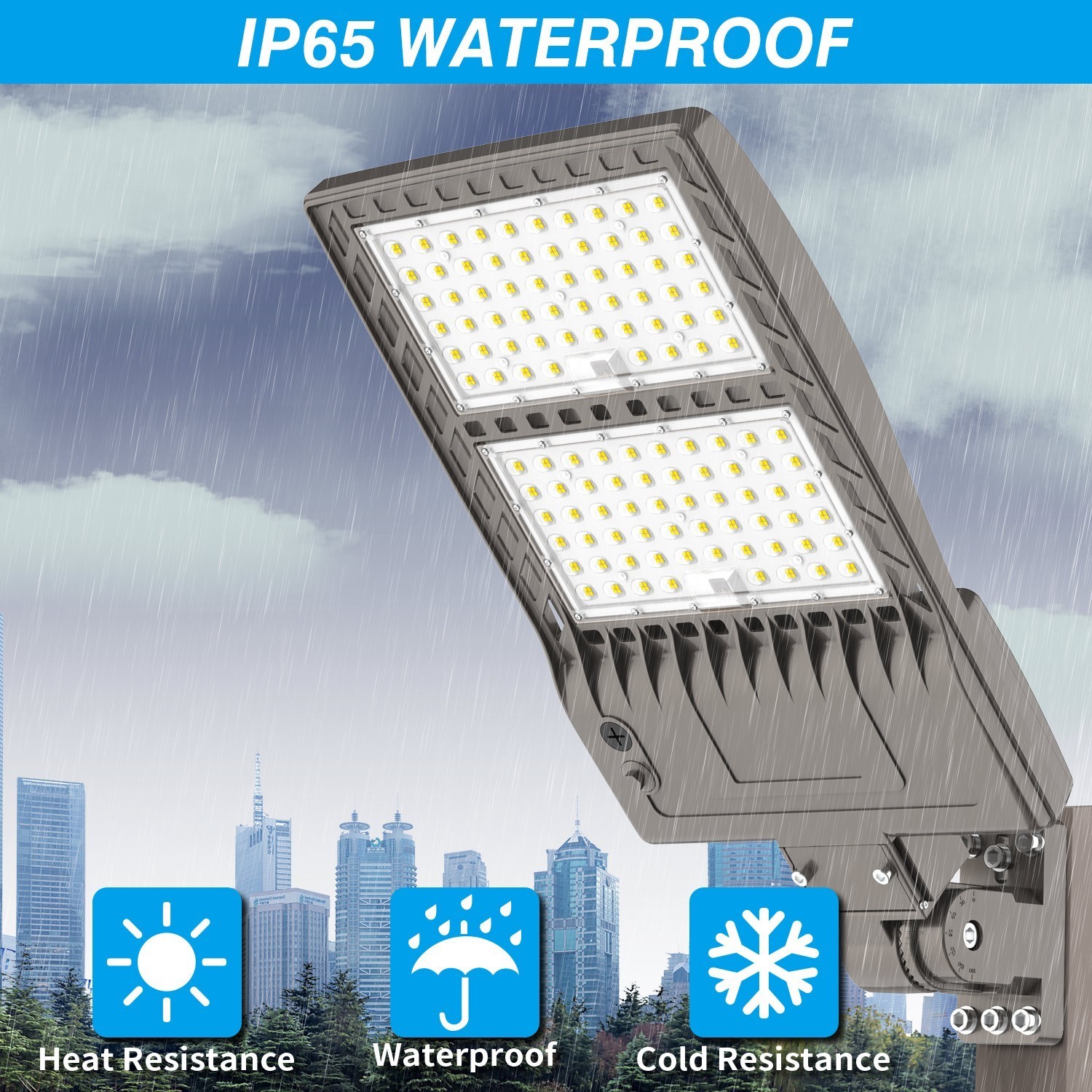 450W 67500LM LED Parking Lot Light IP65 Outdoor Street Floodlights Dusk to Dawn