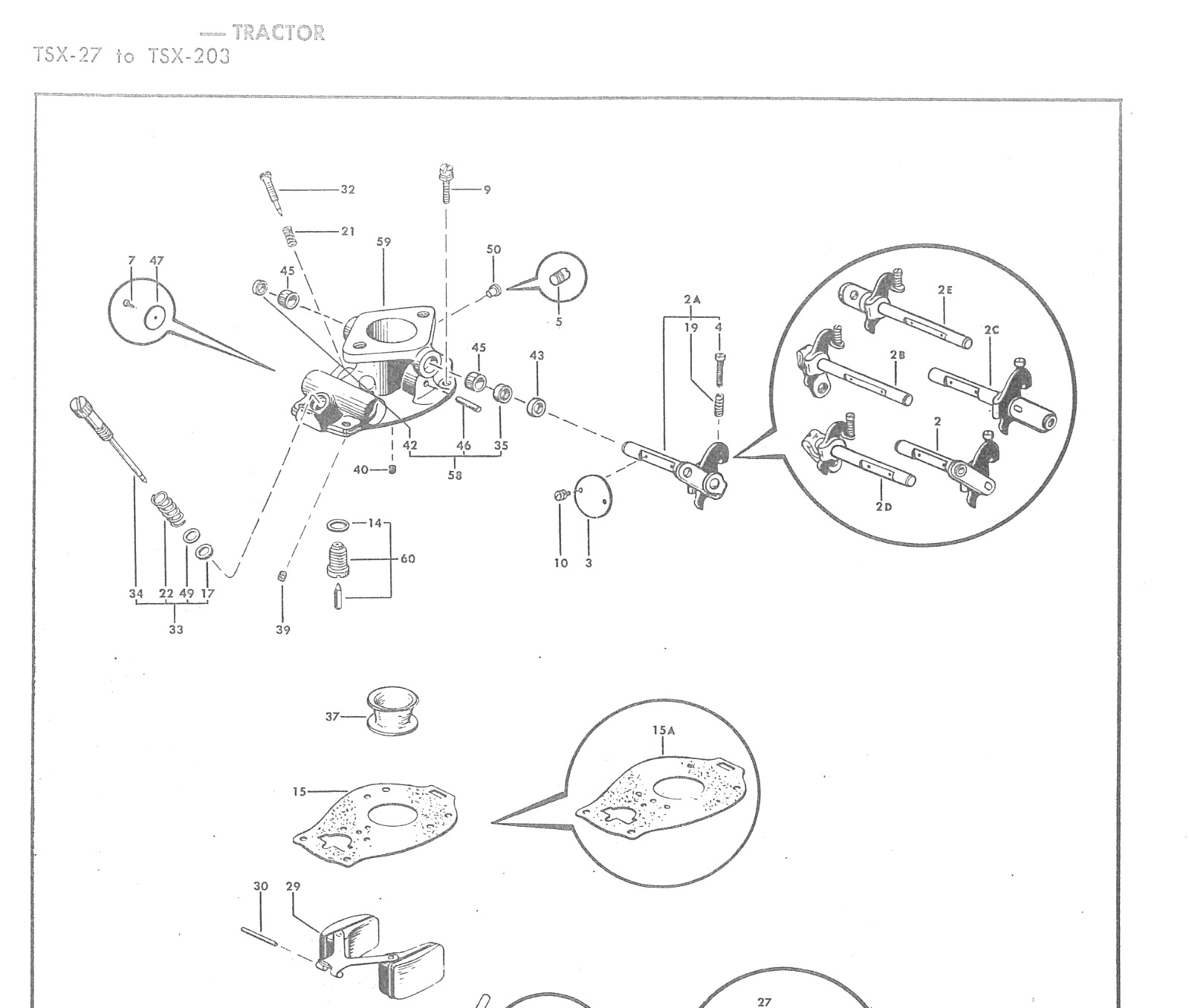 Identification Chart Marvel Schebler Tractor Carburetors Sec. 3 Massey TSX TSV