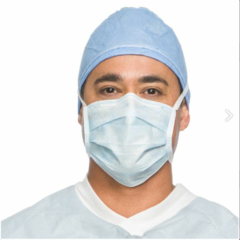 *300-Pieces* Halyard Standard Surgical Mask Blue 49701