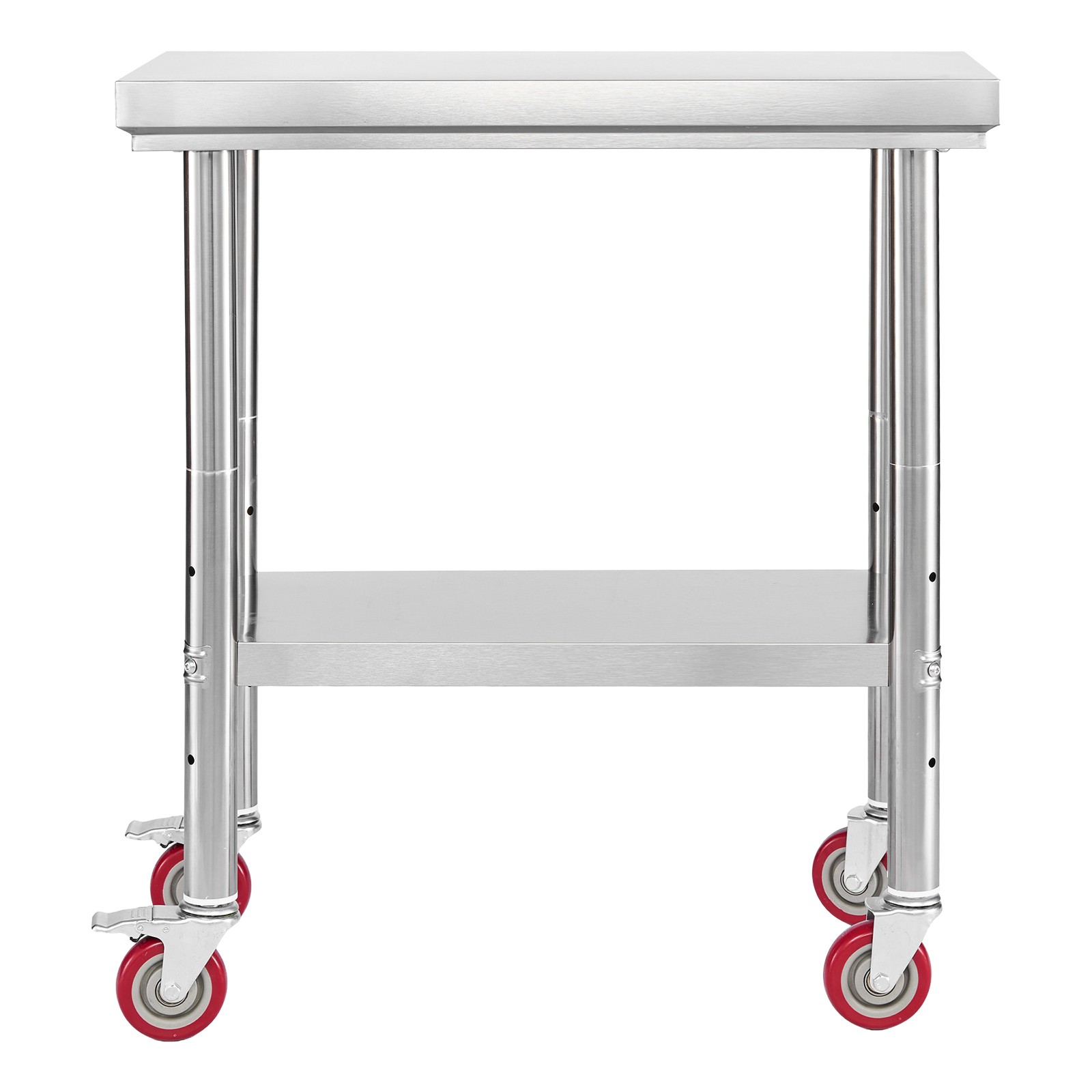 VEVOR Stainless Steel Table 24 x 30 in Commercial Kitchen Prep Table with Wheels