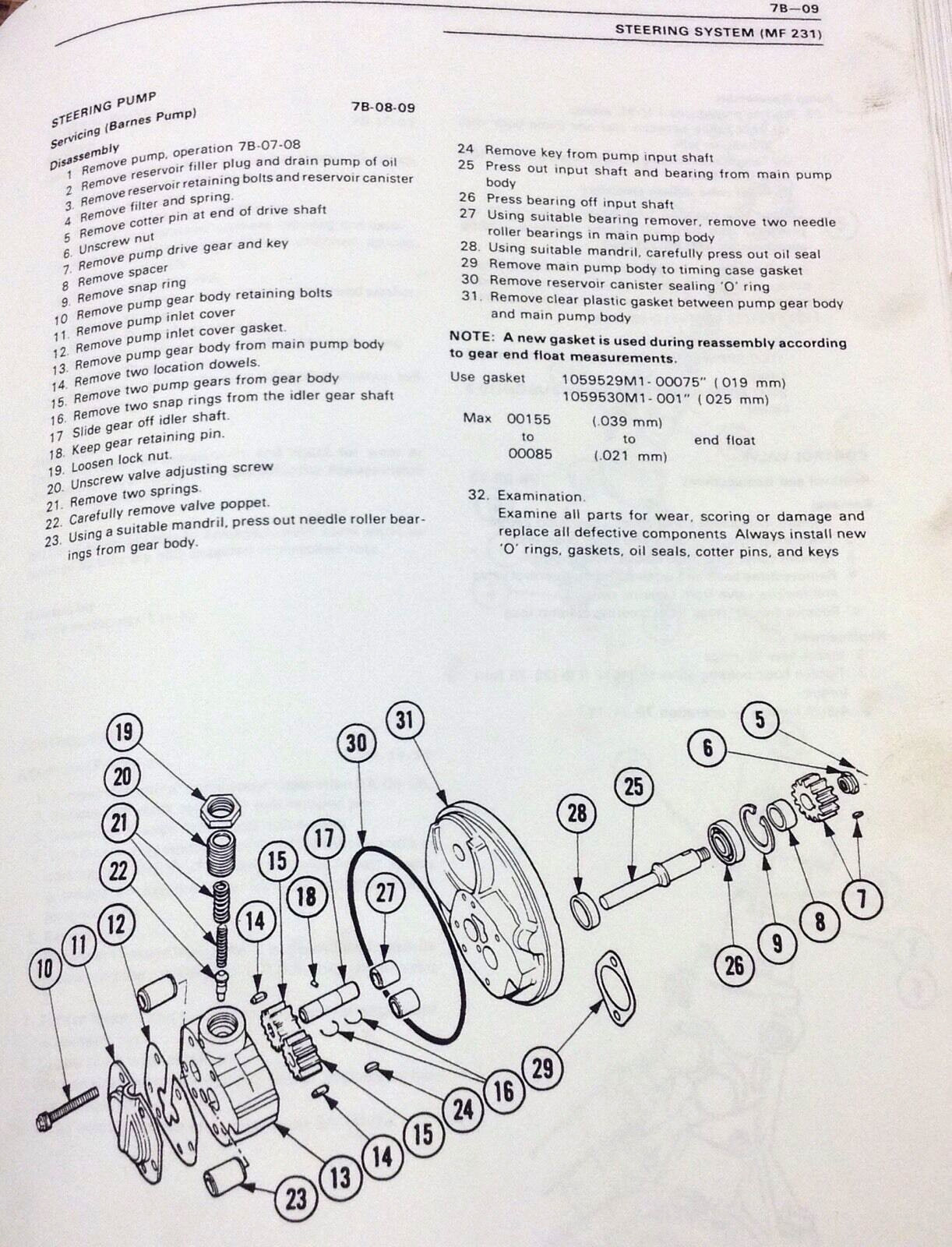 Massey Ferguson 231 261 Tractor Service Repair Shop Manual Technical Workshop