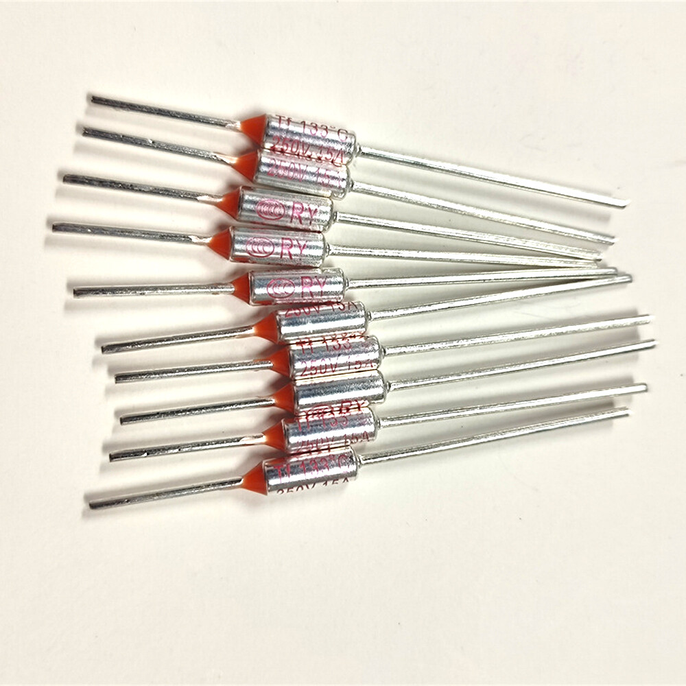 10pcs 15A AC 250V Fuses Thermal Fuse 133°C 133 Degree TF Cutoff Cut-off US