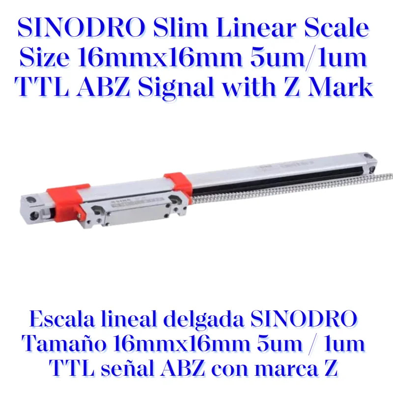 Sino KA-200 16*16mm Super Slim DRO Linear Scale 5um 1um TTL Thin Optical Encoder