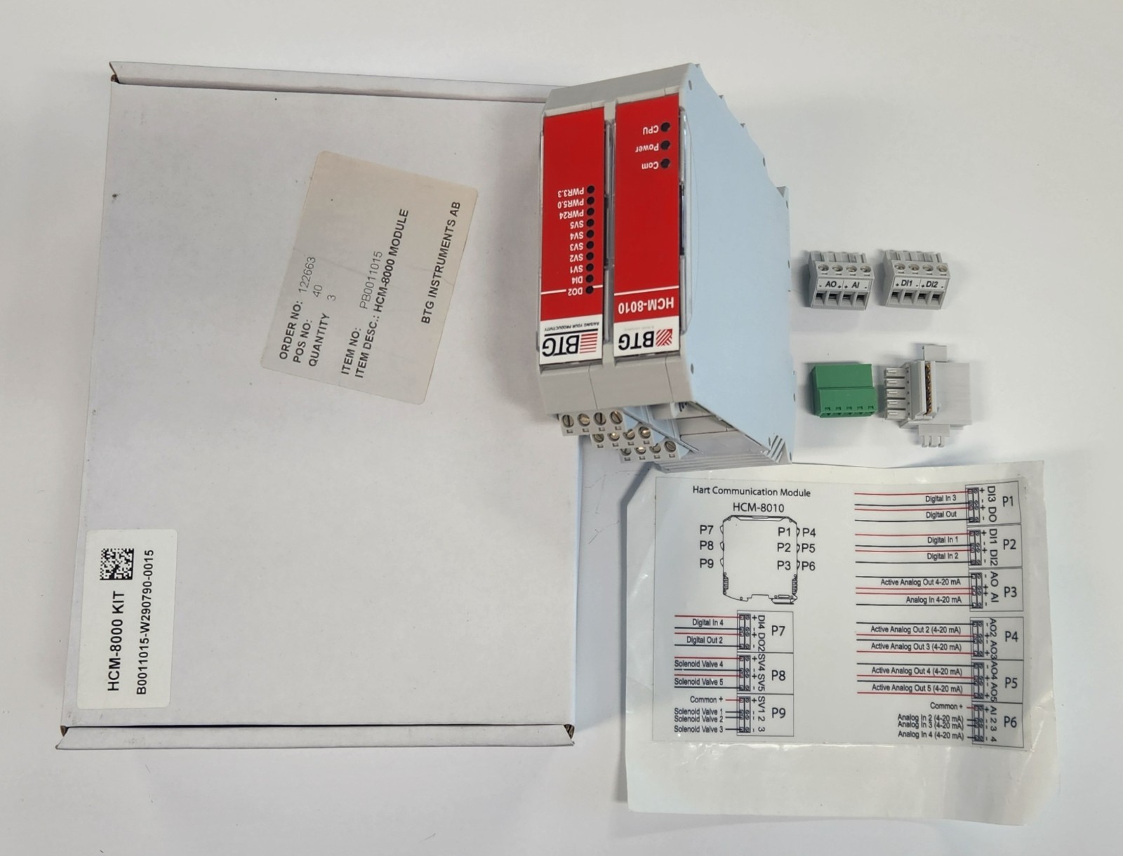 BTG HCM-8000/8010 Kit for extend in-and outputs (PN:PB0021774)