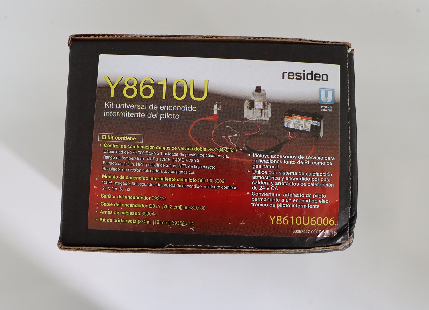 Resideo Intermittent Pilot Control Conversion Kit Y8610U6006