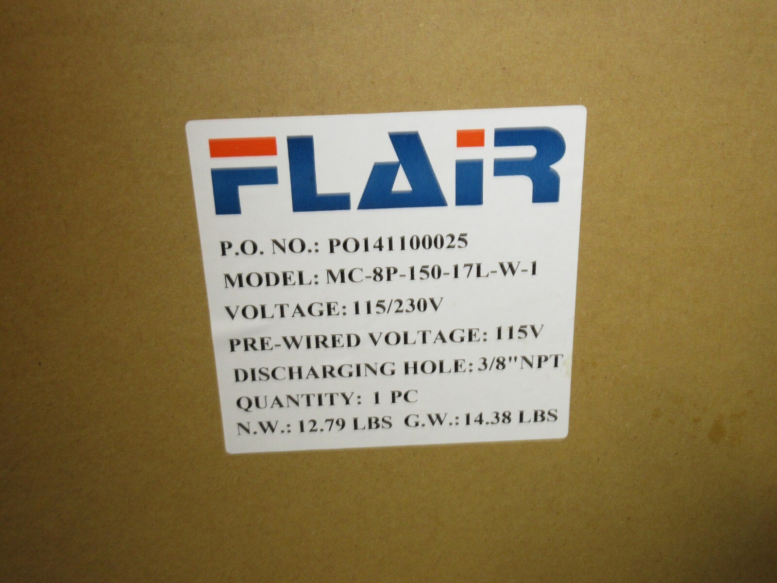 MC-8P150-17L-W-1 Immersible Coolant Tank and Pump 150mm- Single Phase 110/220V