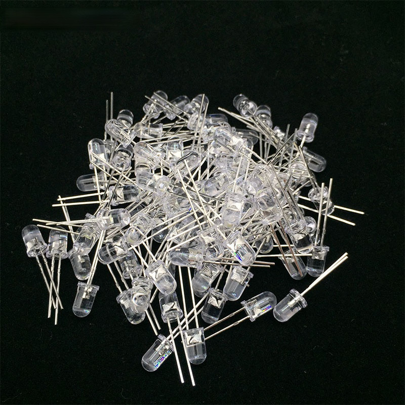 100pcs 5mm LED Diode Kit White Green Red Blue Yellow Orange Pink Purple Warm