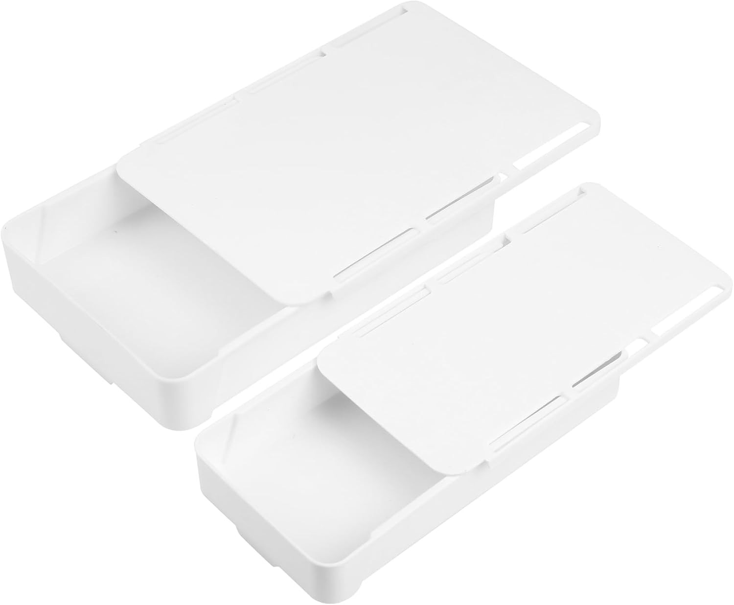 2pcs Under Desk Drawers – Self-Adhesive Hidden Undermount, Slide-Out Storage Org
