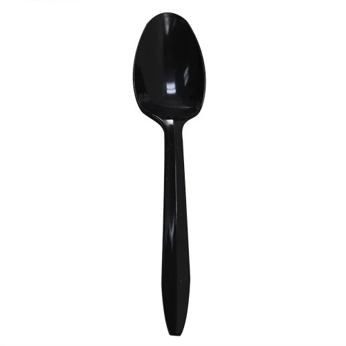 Karat PP Plastic Medium Weight Tea Spoons Bulk Box – Black – 1,000 ct, U2003B