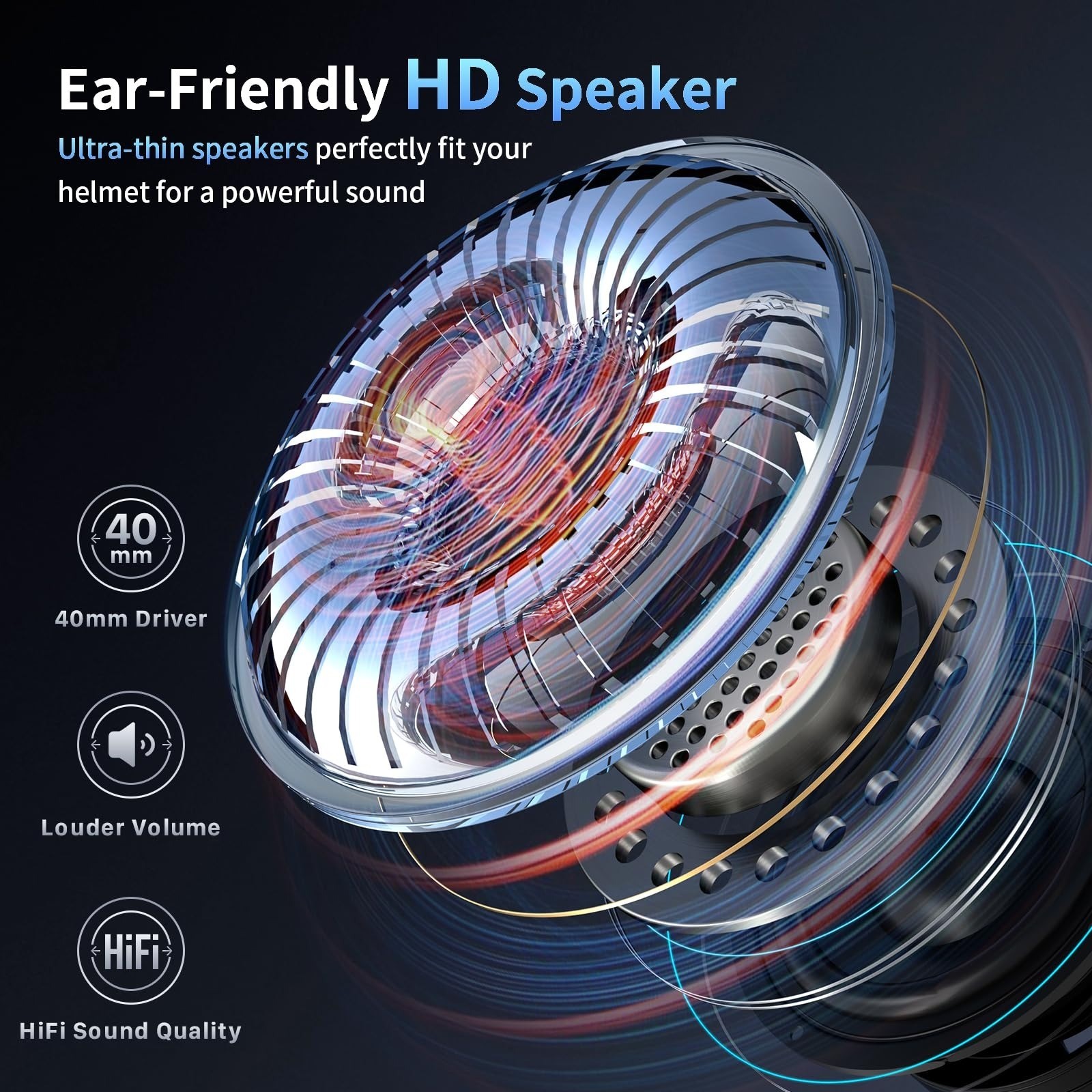 Fodsports FX-S Motorcycle Bluetooth Headset V5.4 Helmet Intercom IP67