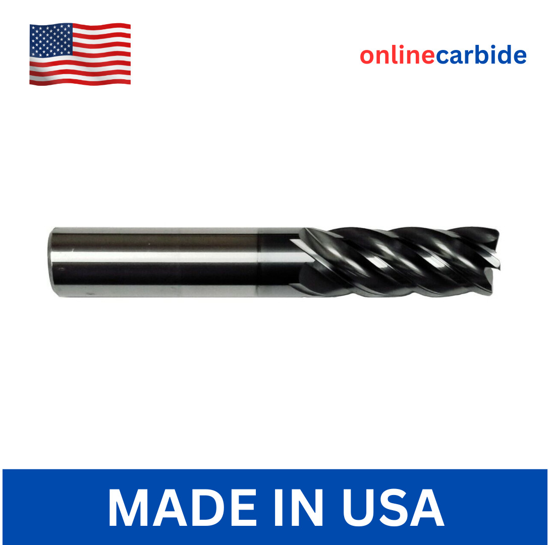 1/2″ 5 FLUTE CARBIDE END MILL – SQUARE END – AlCrN COATED