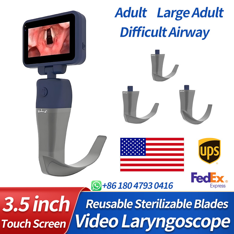 3.5″ Touch screen Digital Video Laryngoscope with 3 Blades US warehouse shipping