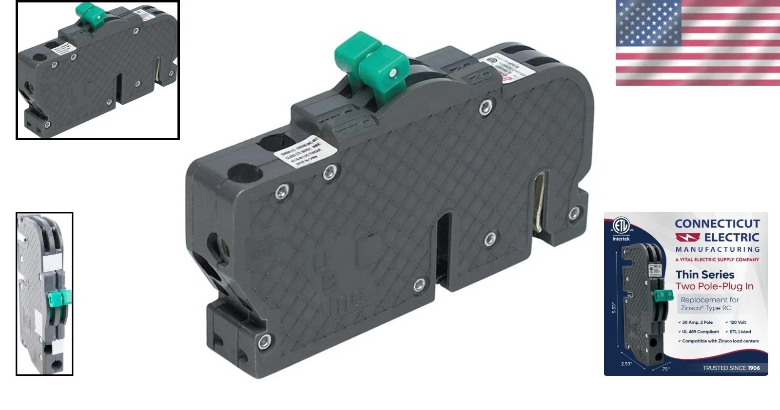 Reliable Zinsco RC3830 Circuit Breaker – 30 Amp, 240 Volt for Secure Protection