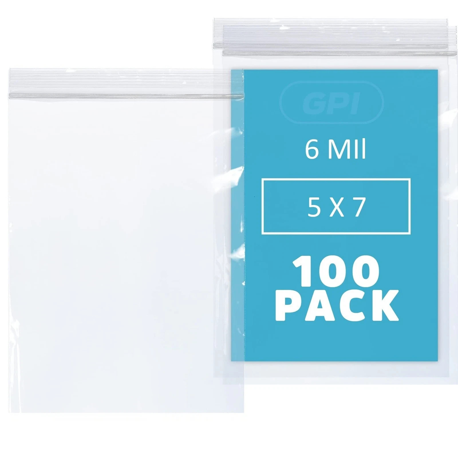 GPI – 6 Mil, Extra Heavy-Duty, 5″ x 7″ Clear Plastic Reclosable Zip Bags, Pun…