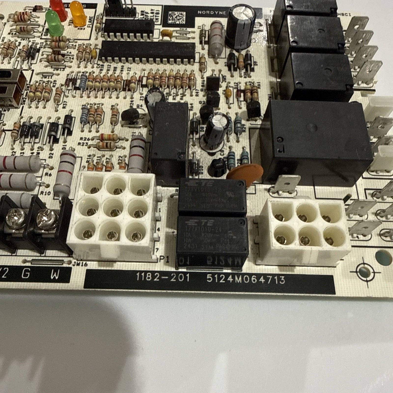 Nordyne 1182-201 Furnace Control Circuit Board 624844