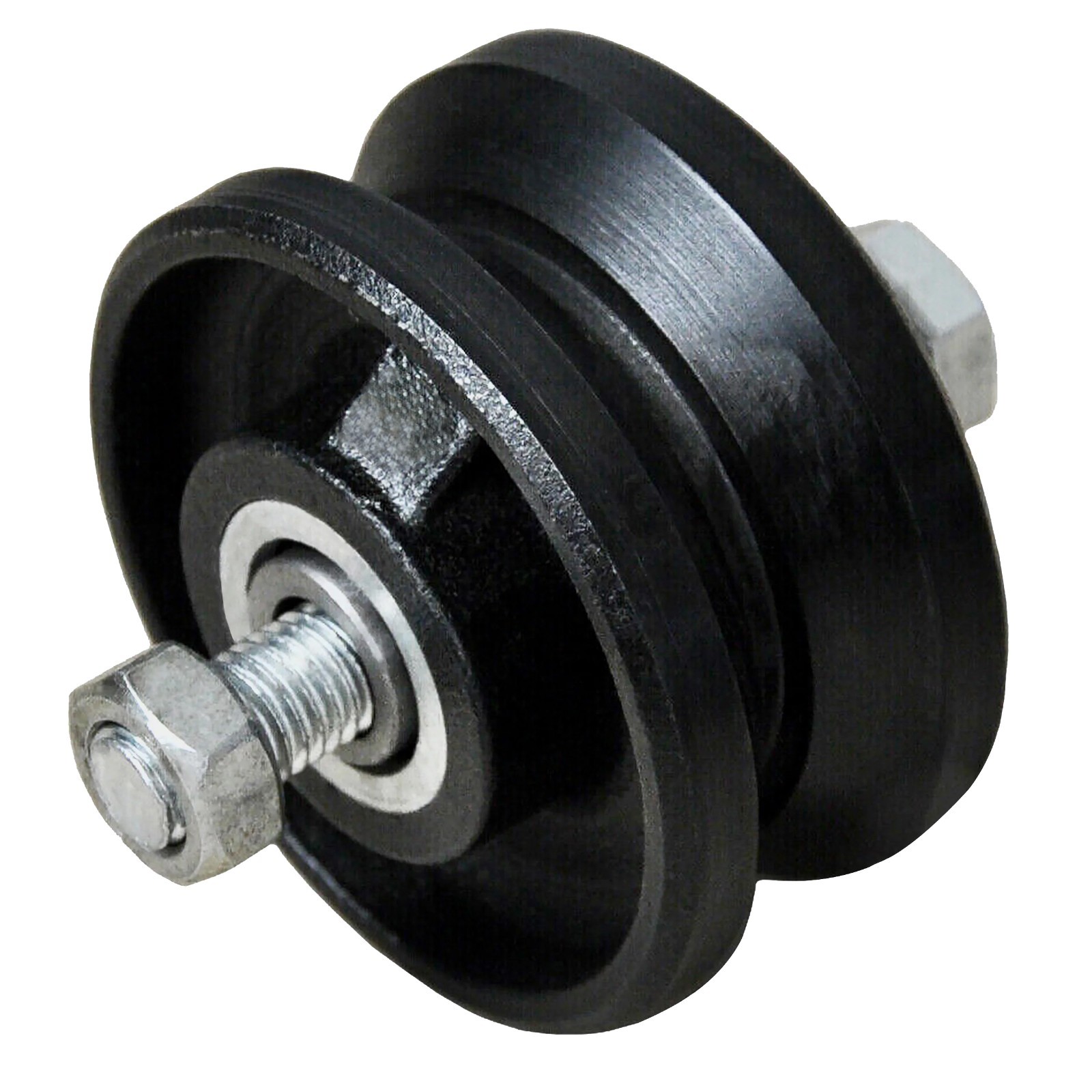 3 Inch V-Groove Gate Wheels Cast Iron Steel With Weldable Box – 1 Pc Set