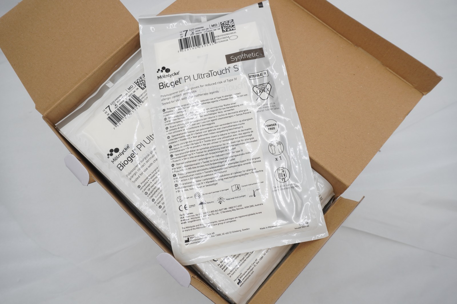 Molnlycke 45570 Biogel PI Ultratouch S Gloves Box/50 Size 7 Exp 03/2026