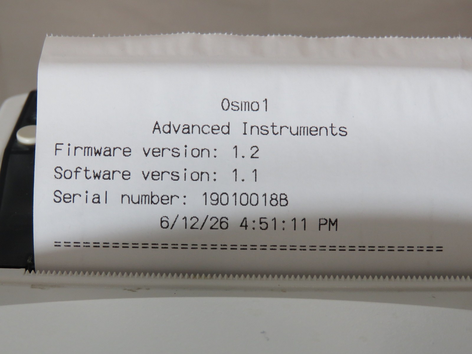 Advanced Instruments OSMO1 Osmometer w/ PRINTER – Exceptional Condition #2