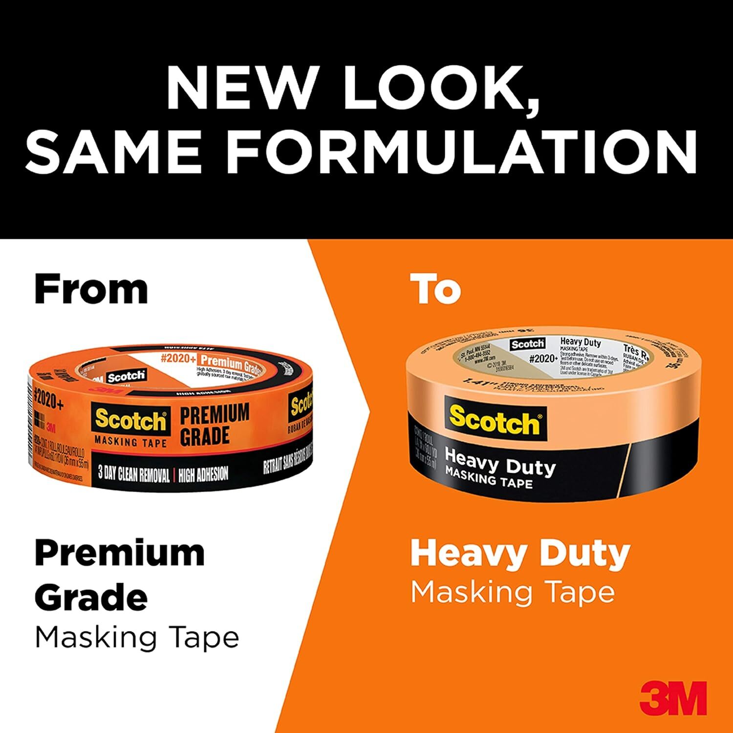 Scotch Heavy Duty Painter’s Tape, 3 Rolls, 1.88 in x 60.1 1.88″ Width, Orange