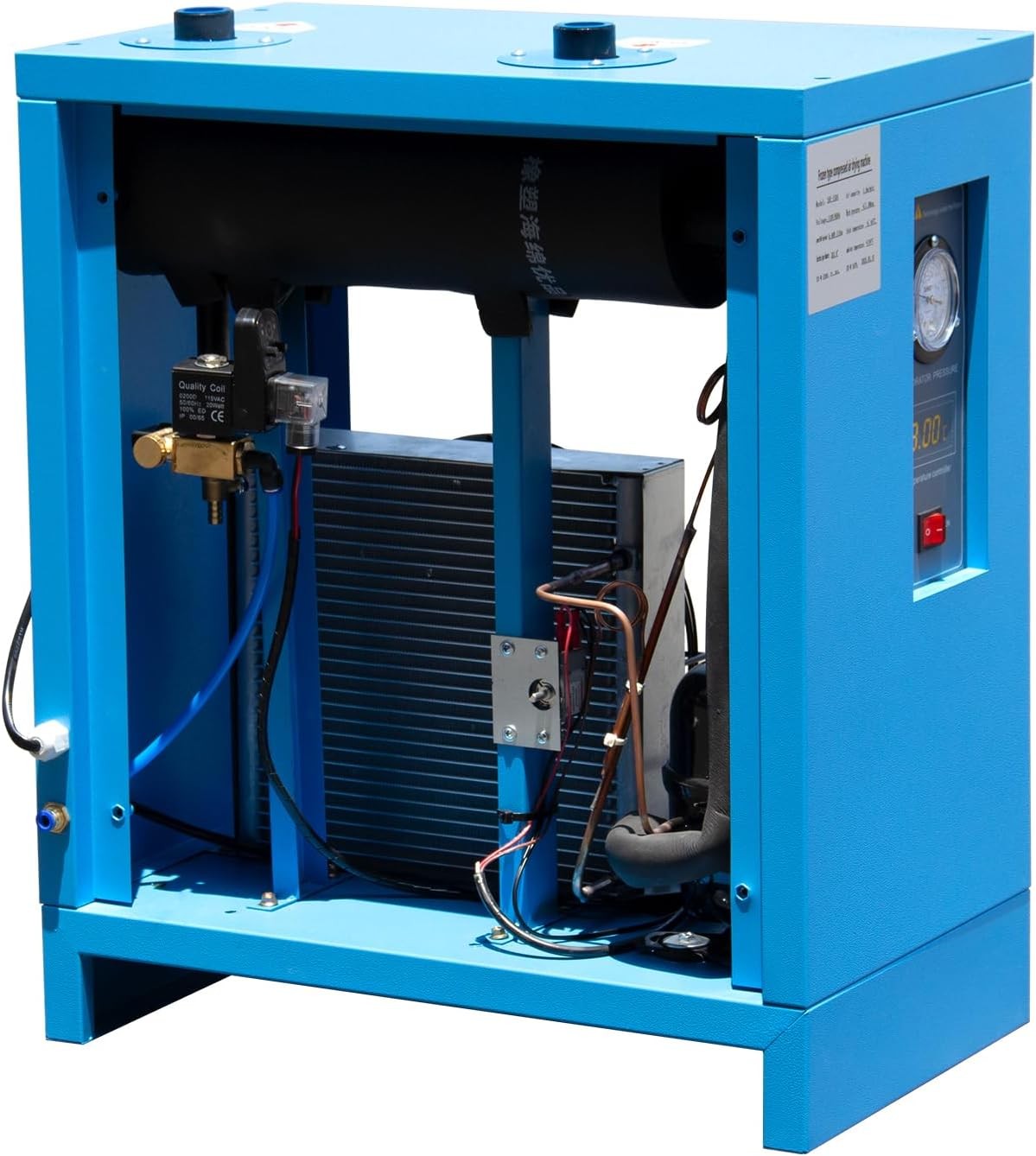 110V 35CFM 0.58 KW Refrigerated Compressed Air Dryer with R134a Cooling System