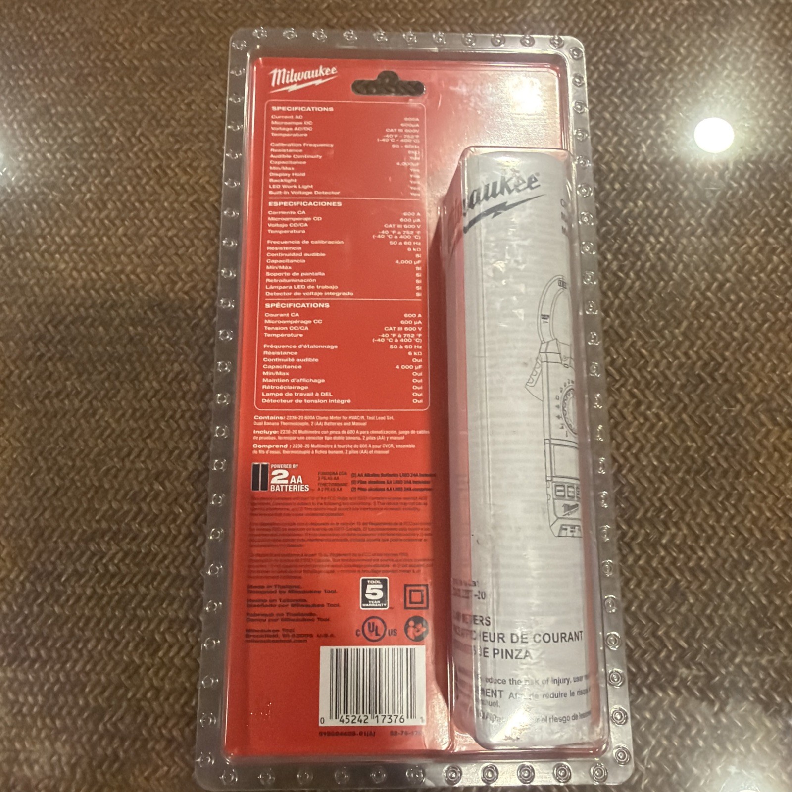 NEW MILWAUKEE 2236-20 600A CLAMP MULTI METER ELECTRICAL TESTER DIGITAL FREESHIP