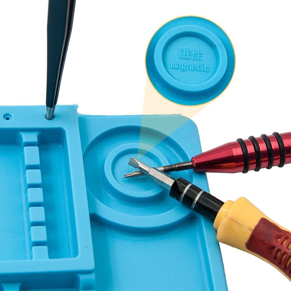Magnetic Heat Insulation Silicone Pad Mat Platform For Soldering Repair 45x30cm