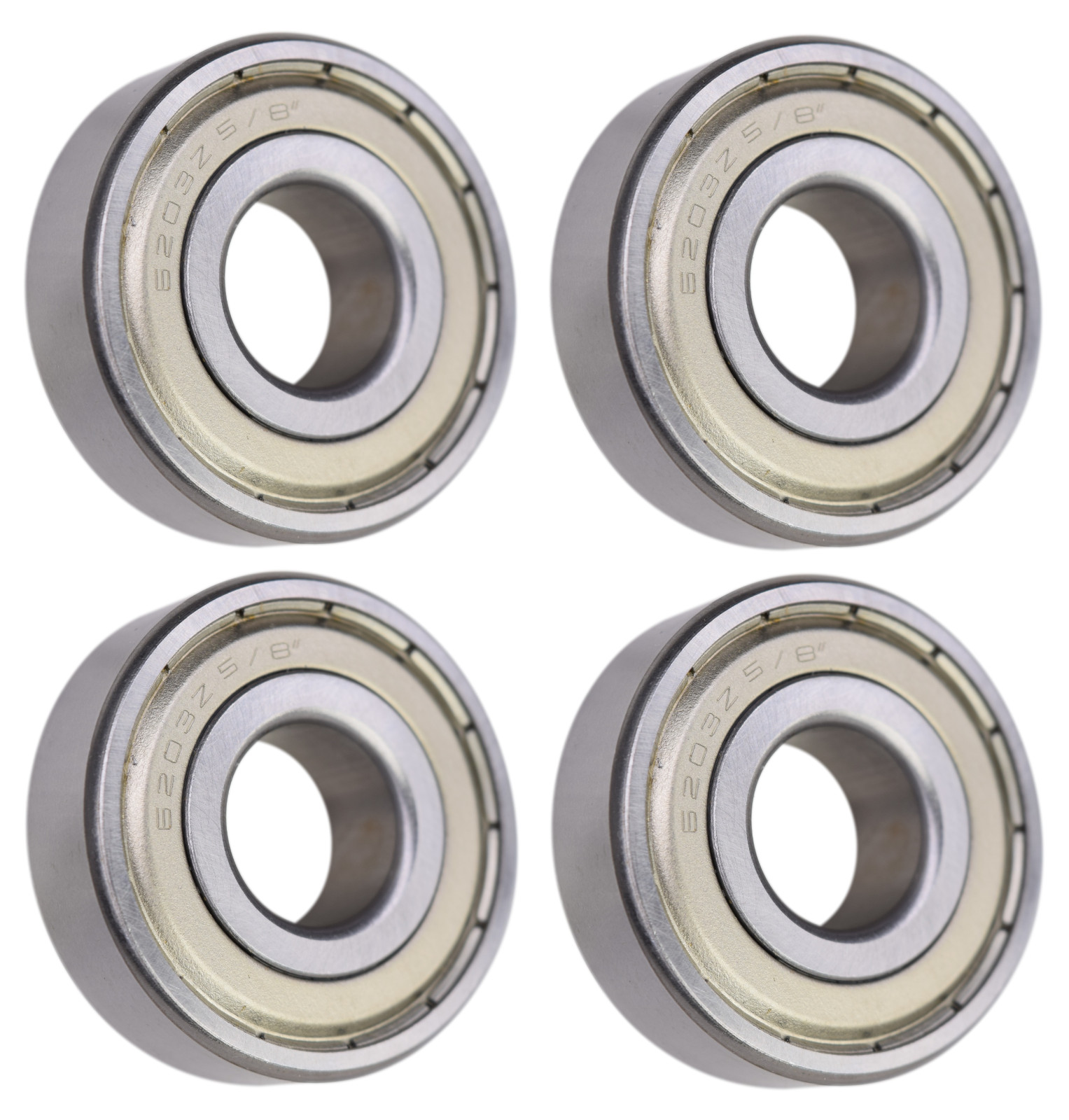 (4 Each) 6203-ZZ-5/8 6203-2Z10 203SS10 Shielded Radial Ball Bearing 0.625″X40X12