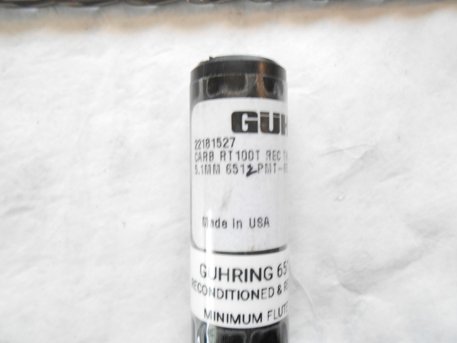 GUHRING USA 5.10MM (#7) CUT DIA. X 155MM FL X 195MM OAL SOLID CARBIDE HP DRILL