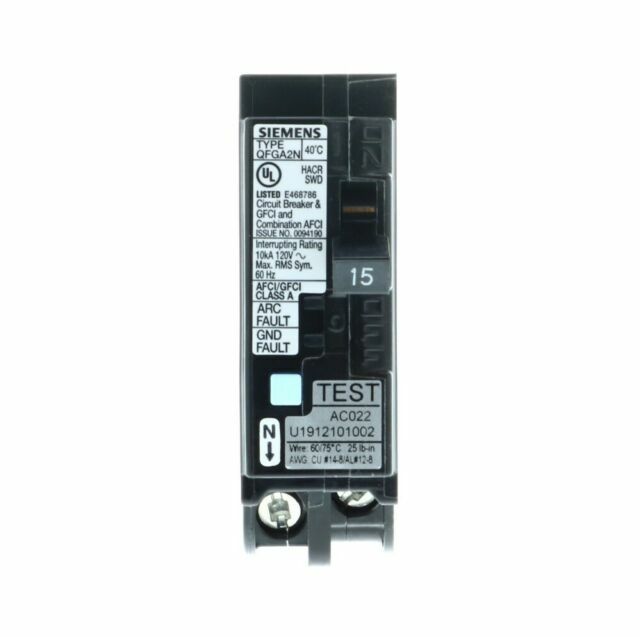 Siemens Q115DFN 15A 120V Plug-In Circuit Breaker