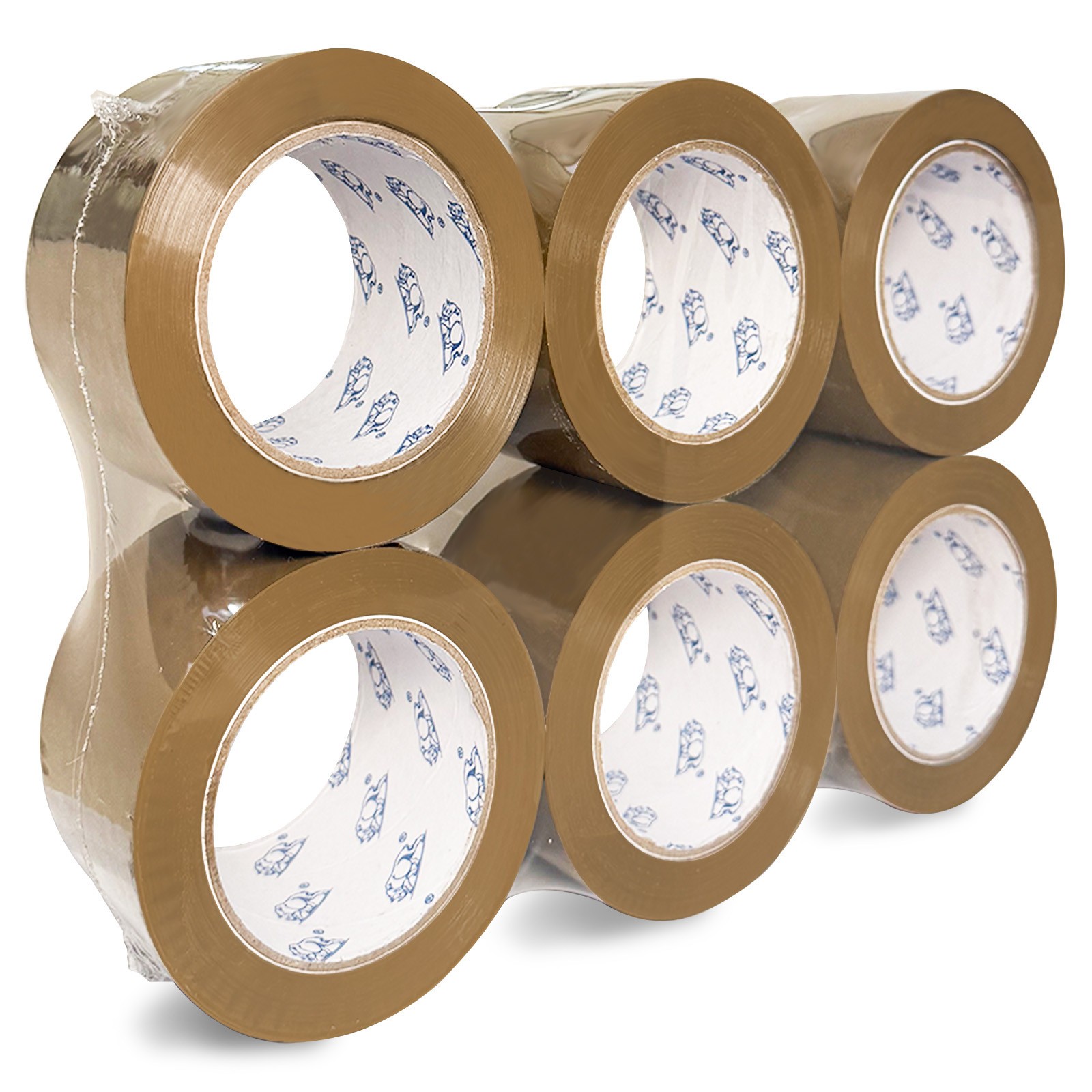 BPEWO Packaging 2″/3″ x 110 yds Clear/Tan Carton Box Sealing Tape (24 Rolls)