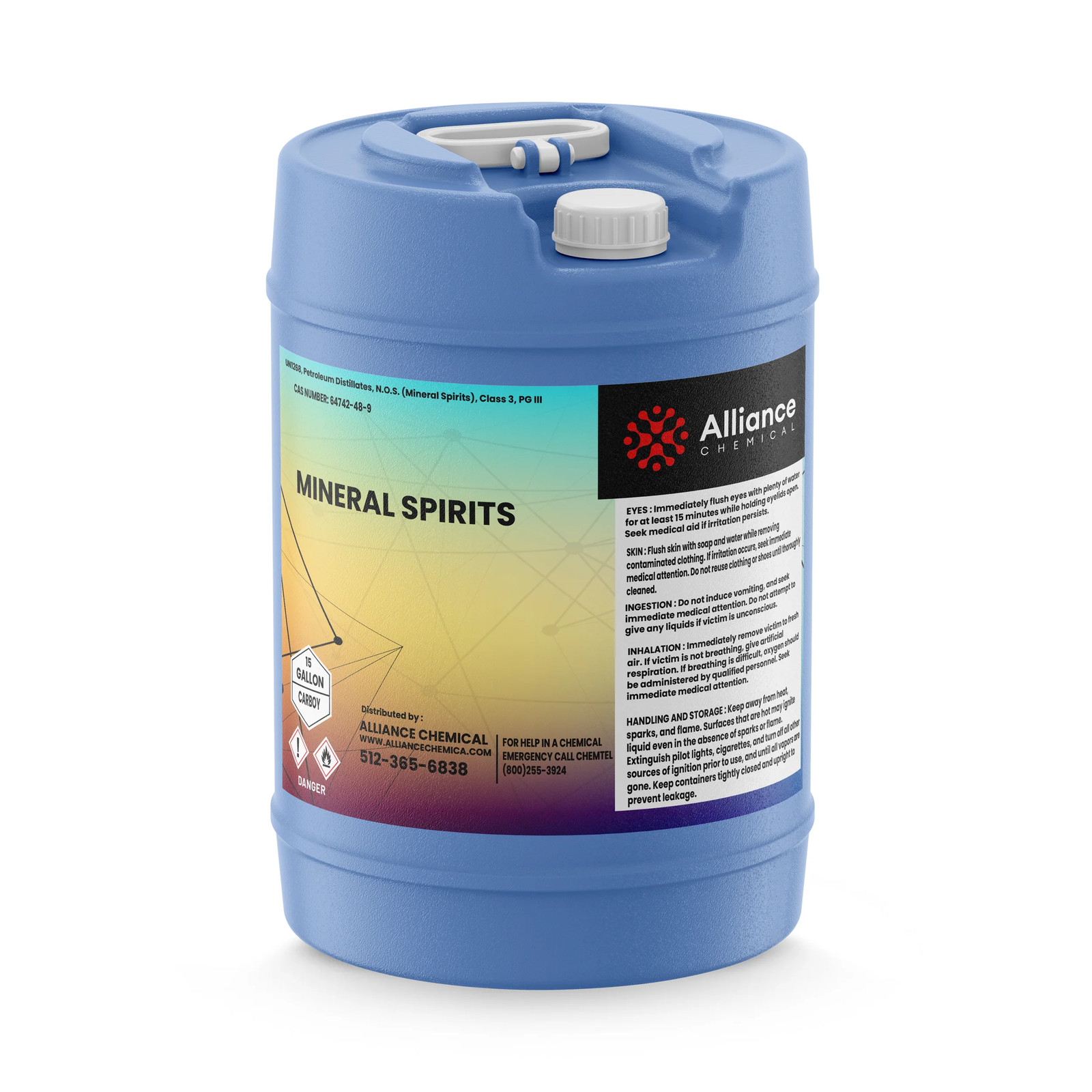 Mineral Spirits – Odorless Solvent & Thinner – 15 Gallon Drum