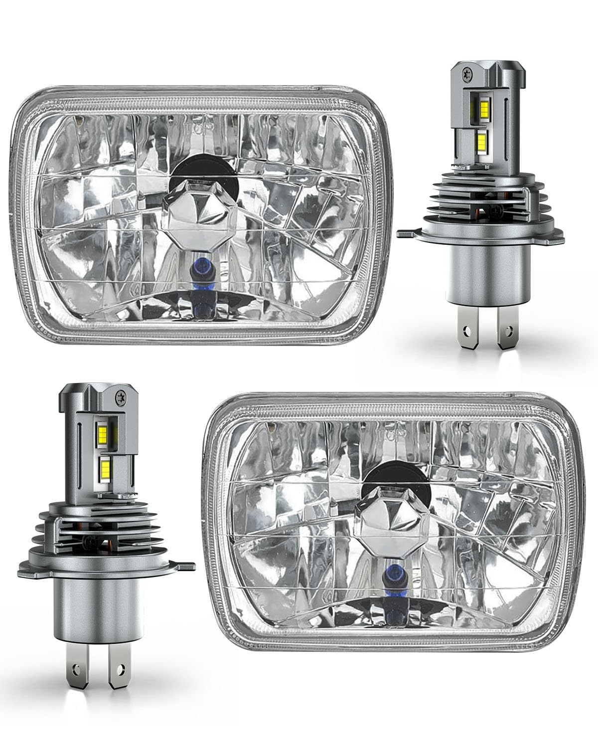 5×7 7×6 LED Headlights Off-road Ford E150 E250 E350 High Low Beam DOT Approved