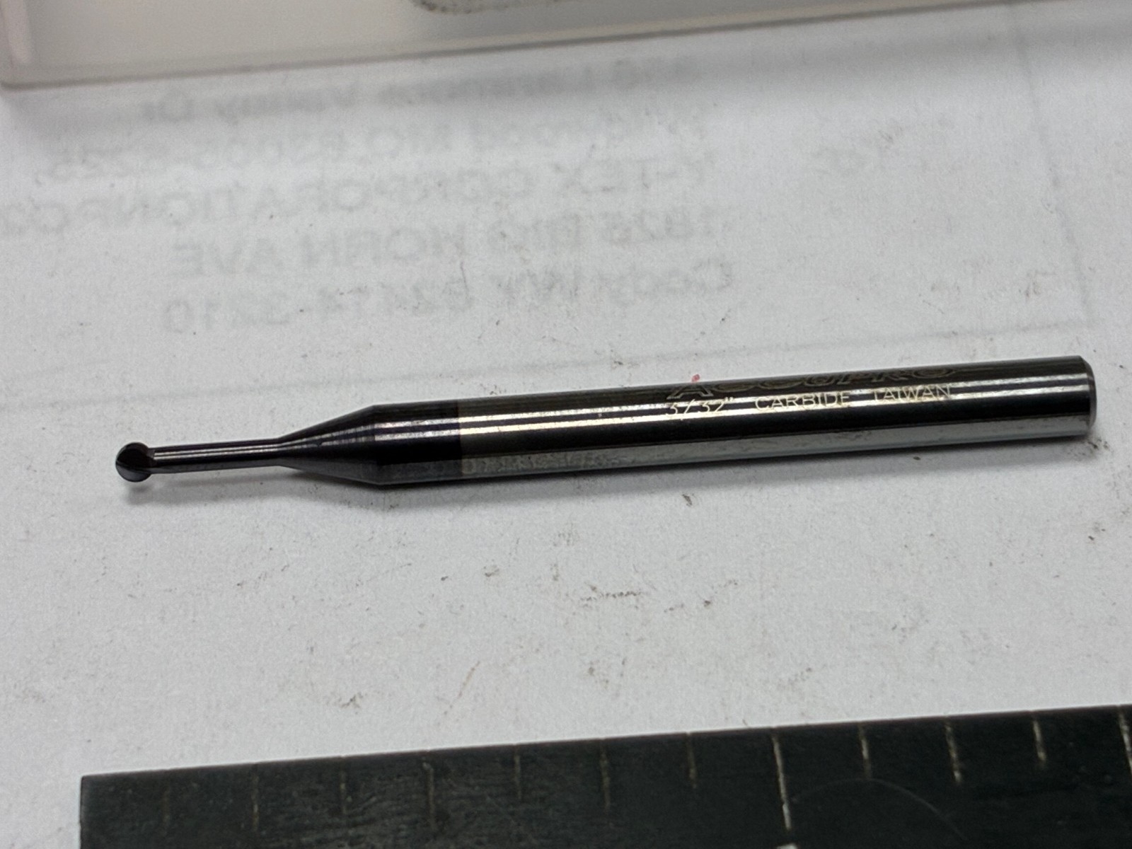 Accupro 41751058, 3/32” Carbide, 2-FL, Undercut End Mill, 1/8” Shank, AlTiCrN