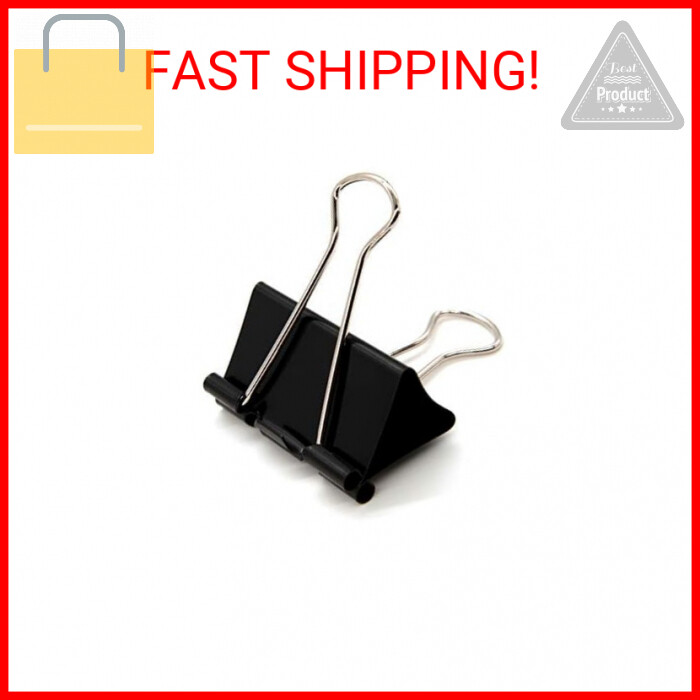 DSTELIN Large Binder Clips 1.6-Inch (24 Pack), Big Paper Clamps Clips for Office