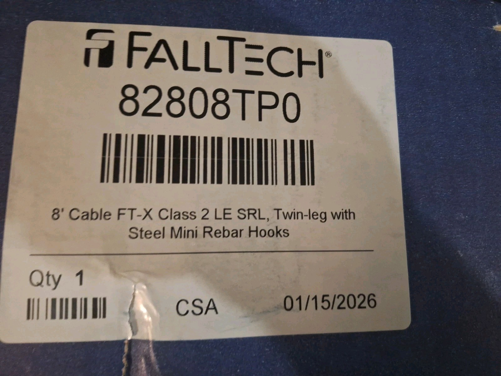 FallTech CTX Twin-Leg Self-Retracting Lanyard 8 ft w/ 2 Snap Hooks; 82808TP0