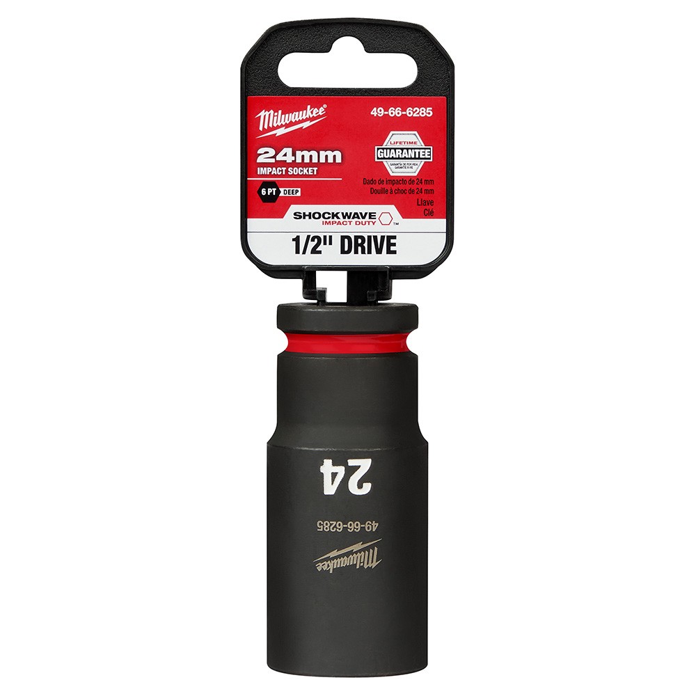Milwaukee 49-66-6285 SHOCKWAVE Impact Duty™ 1/2″Drive 24MM Deep 6 Point Socket