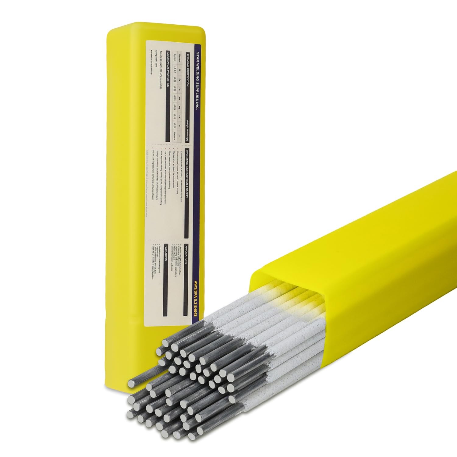 E4043 Aluminum Welding Rods 1 lb – 1/8″ x 14″ – AWS A5.3 Class E4043 – for Al…