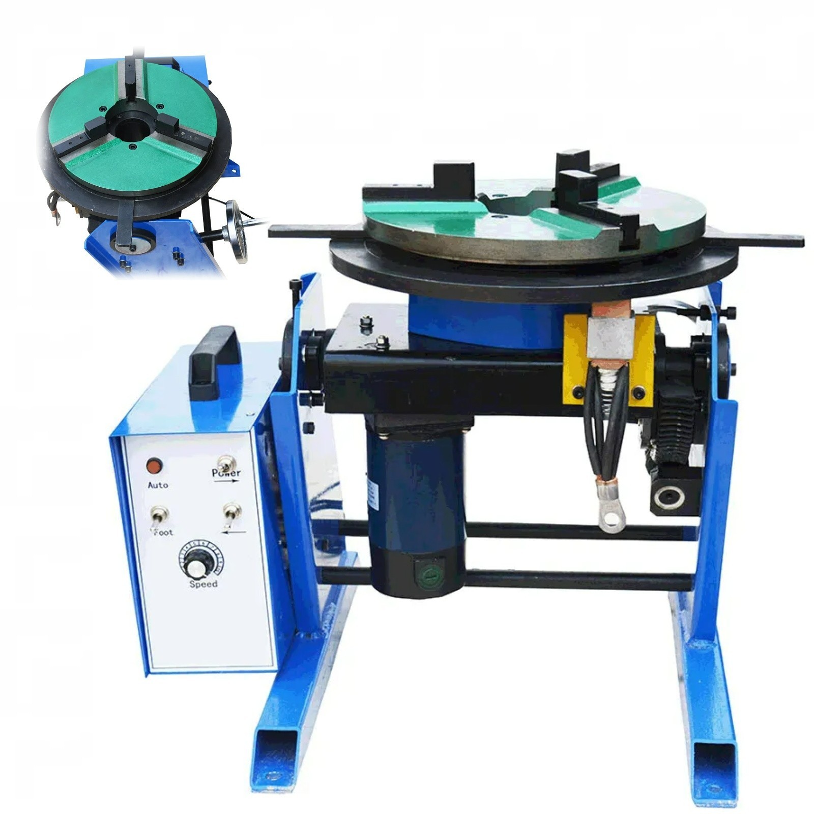 110V 30kg Capacity Welding Positioner for Metal Fabrication with 200mm Chuck