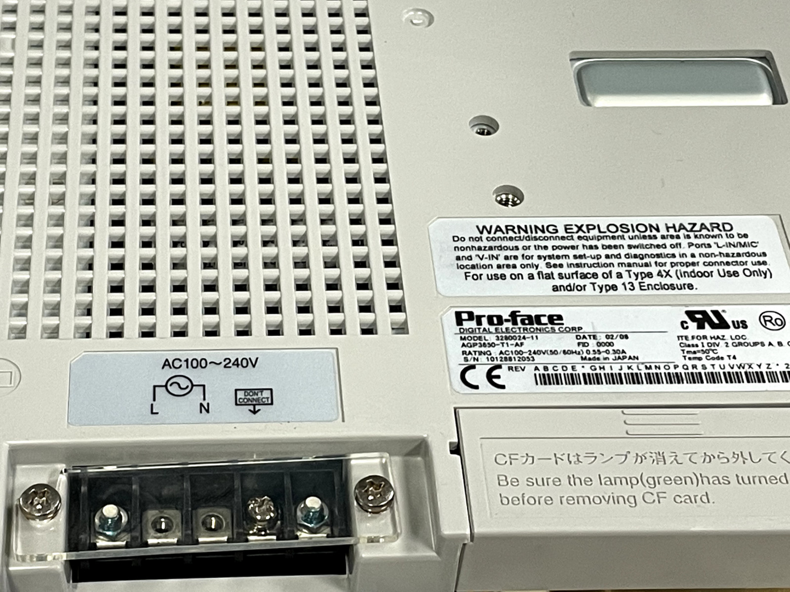 Pro-Face 3280024-13 Touchscreen Operator Interface – Working Used