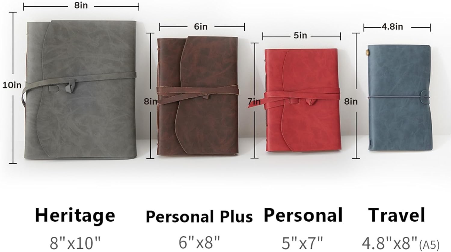 Leather Journal Notebook – Genuine Journals for 5×7.1, Dark Brown