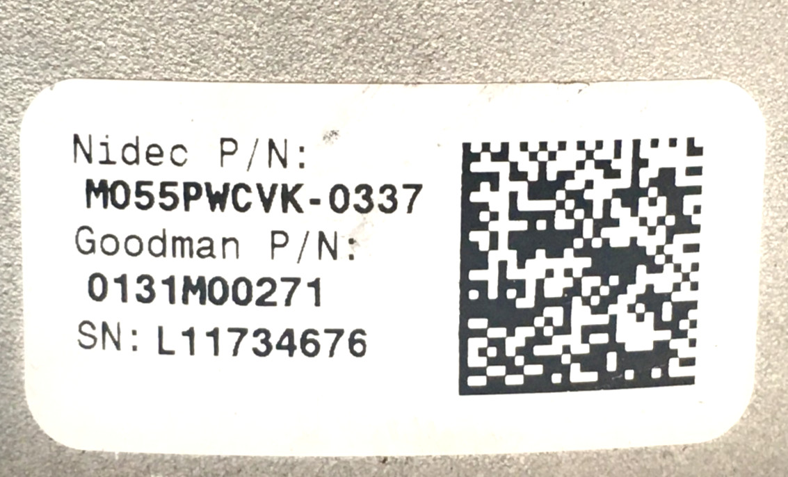 Goodman M055PWCVK-0337 Programmable ECM Module ONLY 0131M00271 CWLE used #J060