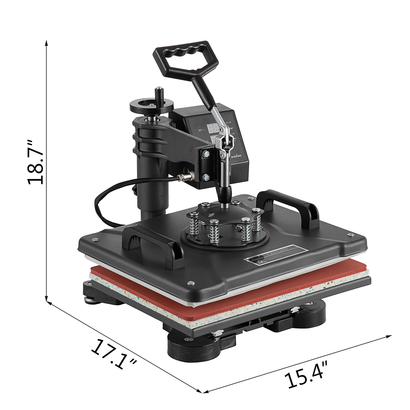 8 in 1 Heat Press Machine Swing Away Digital Sublimation T-Shirt/Mug/Plate Hat