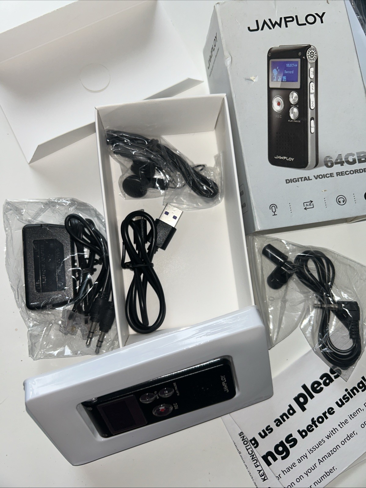 x2 – Jawploy Digital Voice Recorder 64GB Lectures Meetings Interviews DETAILS