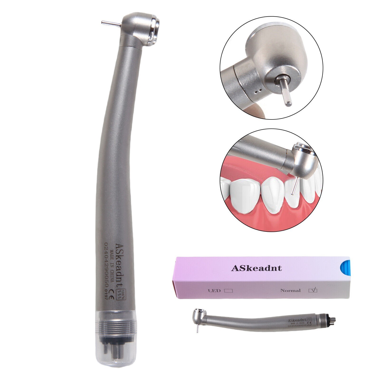 5x Dental High Speed Handpiece Push Button head 4 Hole NSK Style ADA4 Turbine M4