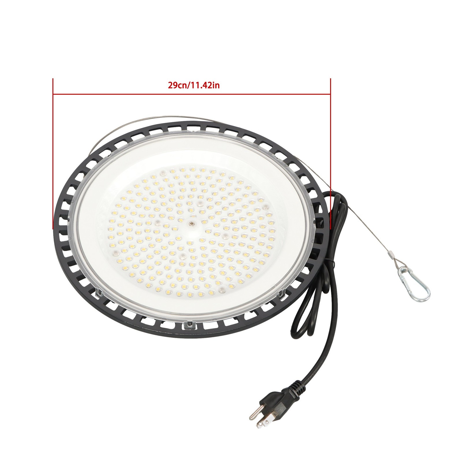 2 Pcs 150W 5000K With Safety Cord UFO LED High Bay Light Commercial Factory