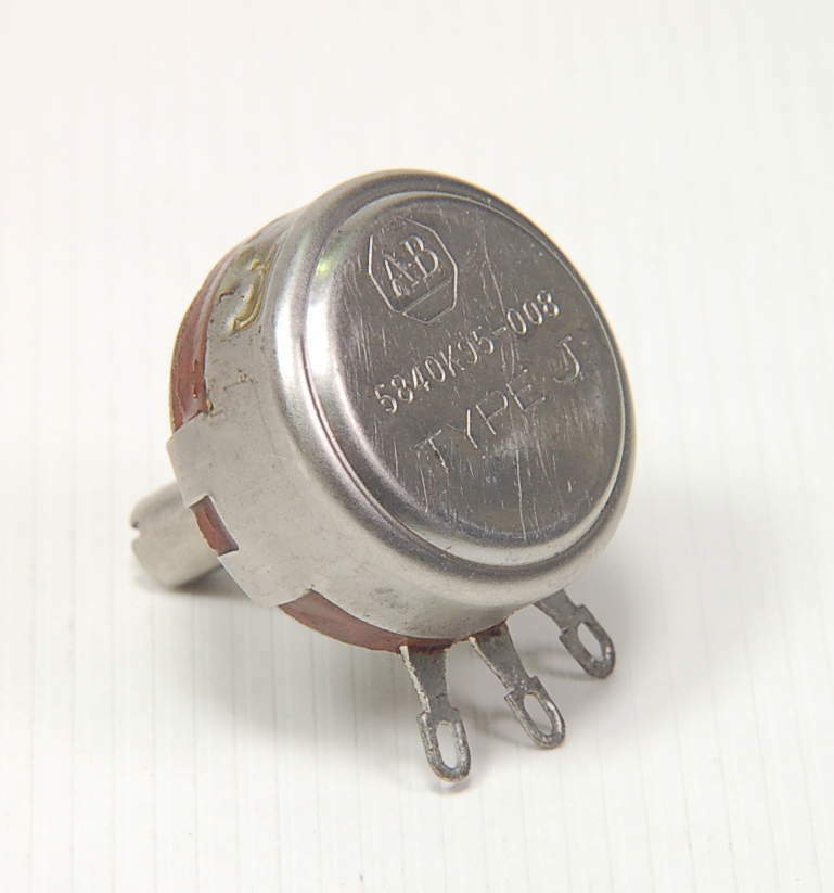 Vintage ALLEN BRADLEY – AB – 5840K95P008 – Lineaer Potentiometer. 500Meg Ohm 2W