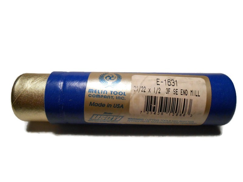 Melin 31/32″ 3 Flute High Speed Steel End Mill 1/2″ Shank x 2″ LOC USA 12080