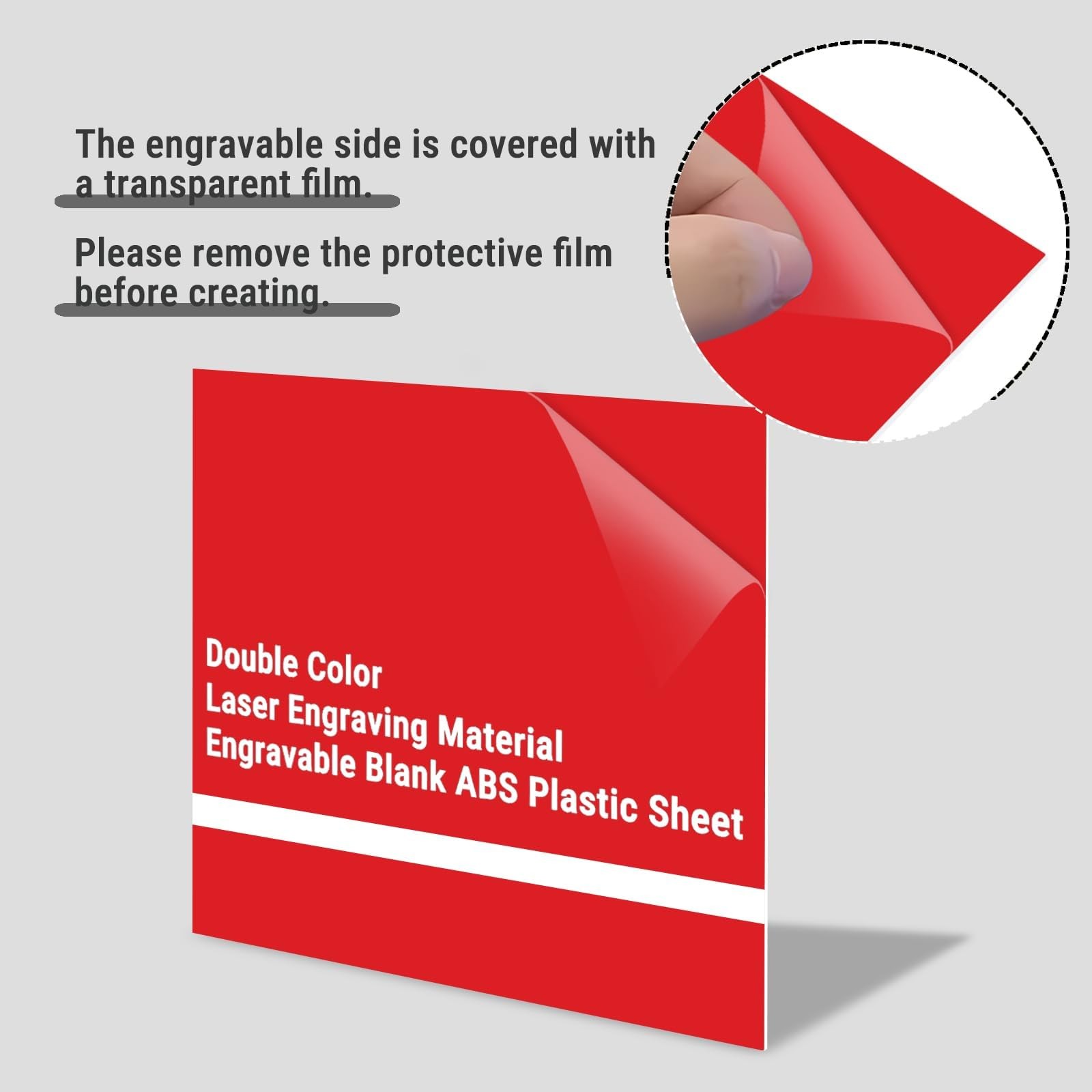 8 Pack ABS Plastic Sheet, 12» x 12» Laser Engraving Double Color Plastic Sh…